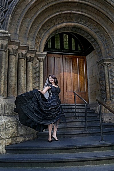 Black wedding dress-1